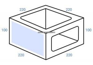 Коробка для торта 22х22 см, h 10 см, картон белый, с окном. 1*15 (90) Арт. Cake W W