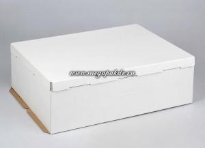Коробка для торта 60х40 см, h 21 см, картон белый, 1*20, Арт. EB 210