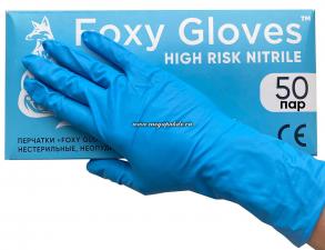 Перчатки нитриловые сверхпрочн. размер XL, 1*100 шт/50пар, High Risk (10уп/кор) 