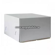 Коробка для торта 30х30 см, h 19 см, картон белый (50), Арт. EB 190 