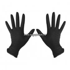 Перчатки текстур. нитриловые, размер L, 1*100шт/50 пар Household Gloves (10уп/кор) ЧЕРНЫЕ