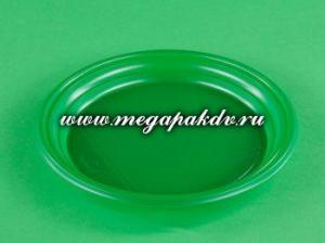 Тарелка дес. Д. 170 мм, PP, зеленая, 1*100 (2800) ПД