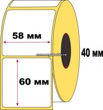 Термоэтикетка  58*60 мм, 1*10 (450) ЭКО (50) без печати ПТ