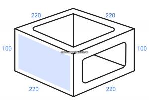 Коробка для торта 22х22 см, h 10 см, картон белый, с окном, 1*40 шт.  Арт. 38-0898