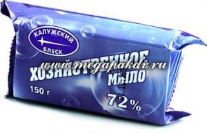 Мыло хозяйственное 72%, 150гр., в индивидуальной упаковке (54)