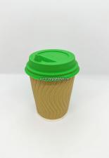 Крышка d 80 мм, BIO, для стаканов, с Откидным носиком, САЛАТОВАЯ, (1000 шт. в кор.)