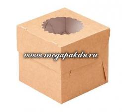 ECO MUF 1 OSQ для 1 маффина с окном (100х100 мм, h 100 мм) 1*25 (300 шт/12 уп. в кор.)